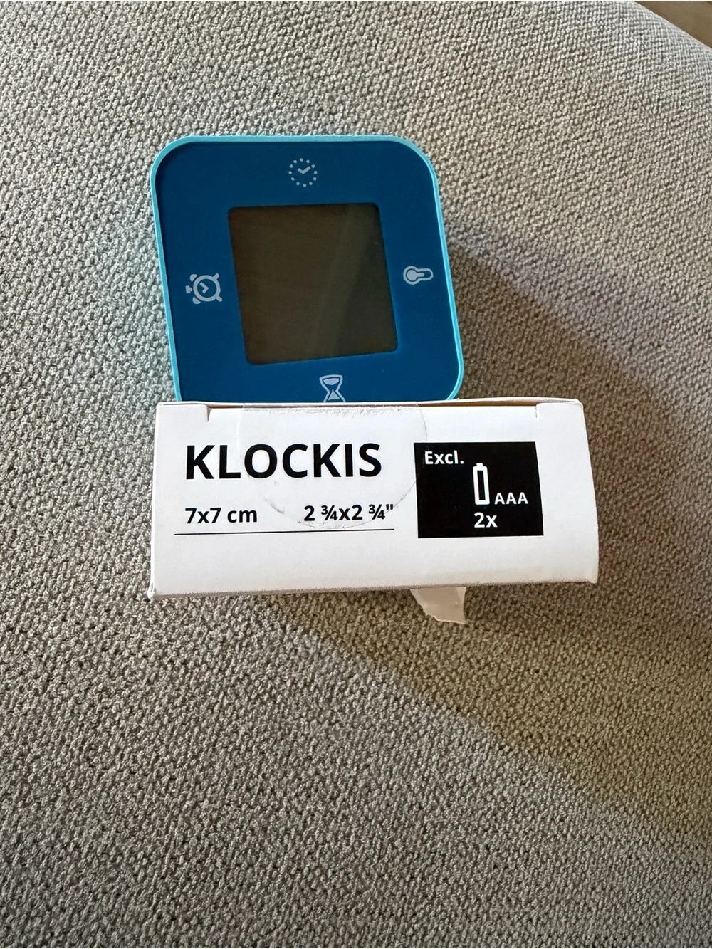 Digital Timer Watch - Teal Blue LED Display